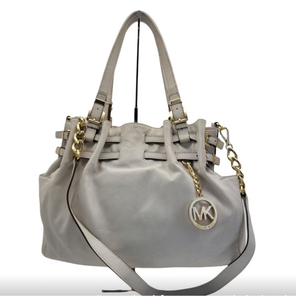 Michael Kors Cream Satchel with Gold Accents - Picture 1 of 9